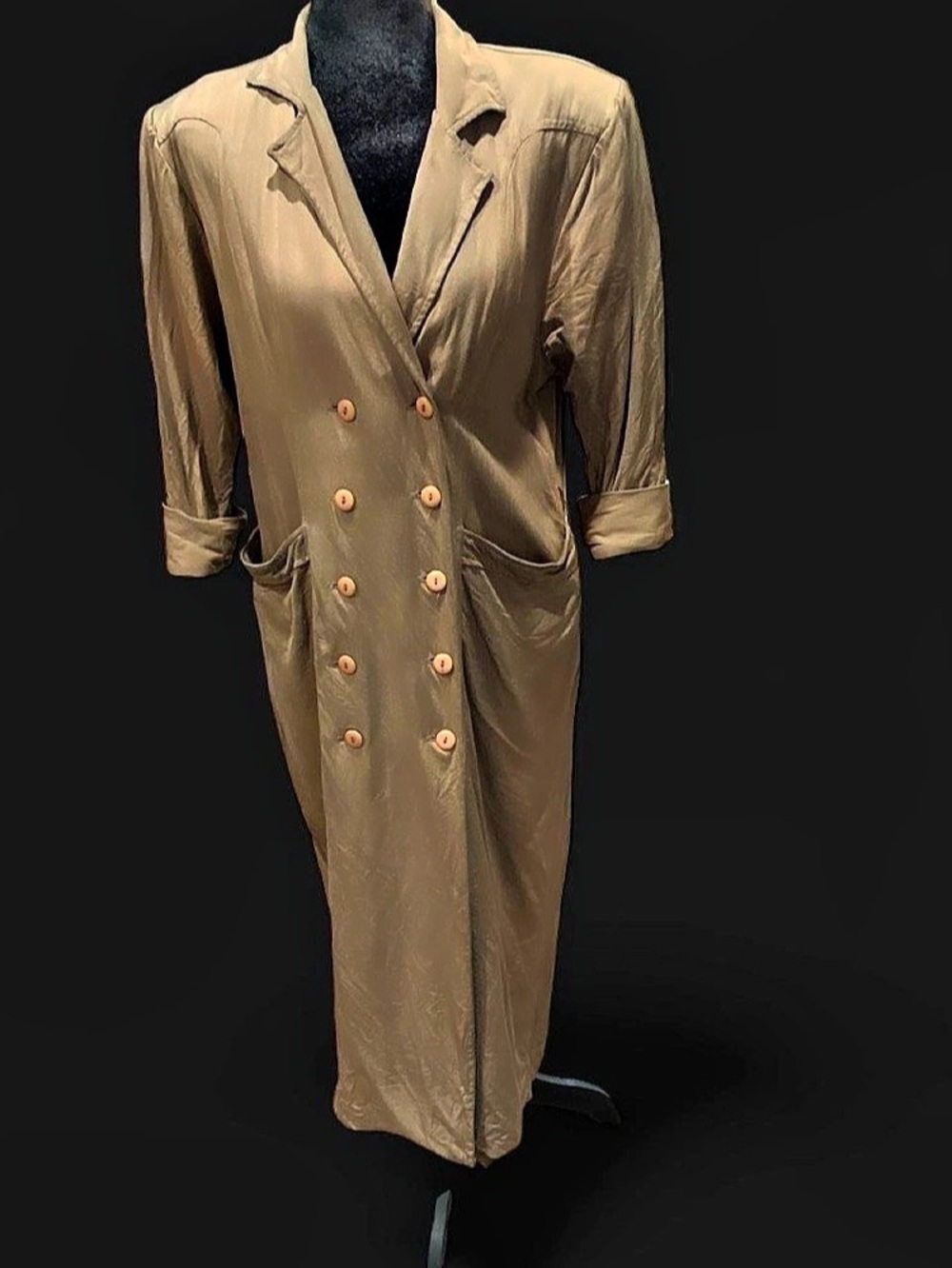 Vintage Act I New York Double-Breasted Dress in Olive Green size 11-12